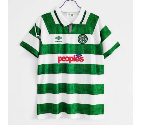 Celtic 91/92 Home White&Green Soccer Jersey